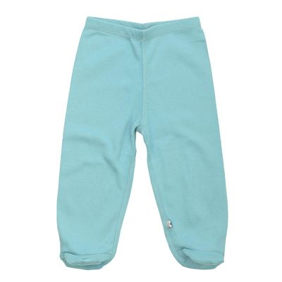 Babysoy Infant Eco Unisex Newborn Baby Footed Pull on Pants with Feet (3-6 Months, Sky)
