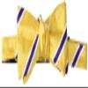 Countess Mara Men's Stewart Stripe Bow Tie, Yellow, One Size view 1
