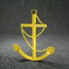 Nautical Anchor - Classic Navy Anchor with Chain (Yellow, 2ft) view 1