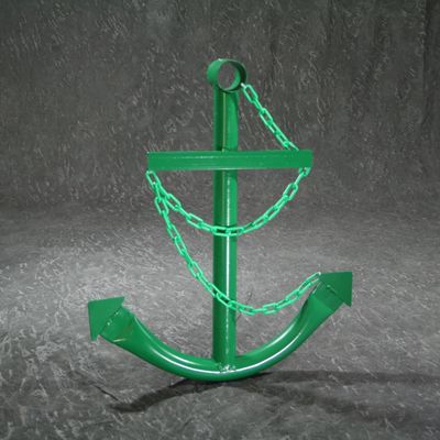 Nautical Anchor - Classic Navy Anchor with Chain (Green, 2ft)