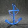 Nautical Anchor - Classic Navy Anchor with Chain (Blue, 6ft) view 1