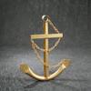 Nautical Anchor - Classic Navy Anchor with Chain (Gold, 2ft) view 1