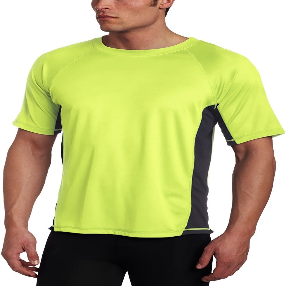 Kanu Surf Mens Swim Shirt with Short Sleeves  UPF 50+ Rash Guard for Men with Quick-Dry Fabric (X-Large)