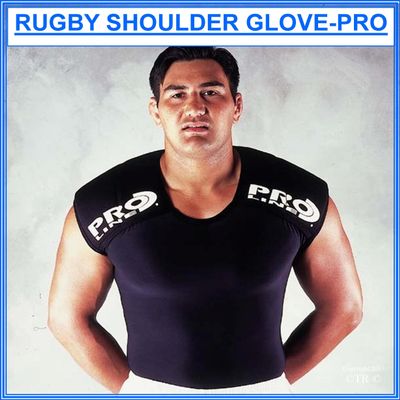 PROLINE Rugby Shoulder Glove Pro - Black - Small/Medium
