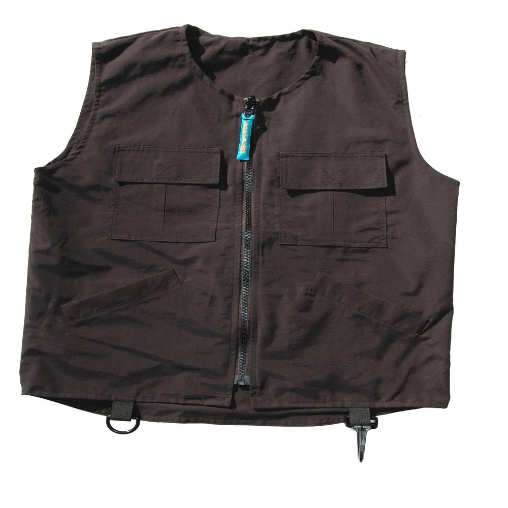 kuvvy: Girls Kid's Utility Vest Black/Black"Spy"L
