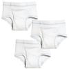 City Threads Made in USA Boys Briefs Underwear in All Cotton - Toddler Underpants - Perfect for Sensitive Skins SPD Sensory Friendly Clothing 3-Pack, Whites, Size 7 view 1