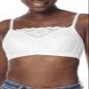 Amoena Womens Isabel Wire-Free Camisole Pocketed High Coverage Mastectomy Bra 2118 White 38AA view 1