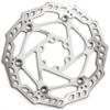Clarks 160mm White Floating Rotor - Universal Stainless Steel Rotor with Alloy Carrier for Brake Systems on Mountain Bikes (MTB), Hybrid and Road Bikes view 1