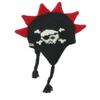 Born to Love Boys Mohawk Hat with Spikes and Skull Black, L view 1