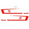 CarBeyondStore, Compatible with - Ford Mustang 2010 to 2012 Red Boss Stryle Side Stripes Body Graphic Kit view 2