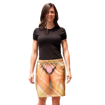 Faux Real Women's X-Ray Vision Skirt, White, Small