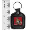 NHL Siskiyou Sports Fan Shop Ottawa Senators Square Leather Key Chain One Size Black view 3