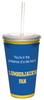 Tree-Free Greetings Lumberjacks College Football Fan Artful Traveler Double-Walled Cool Cup with Reusable Straw, 16-Ounce view 1