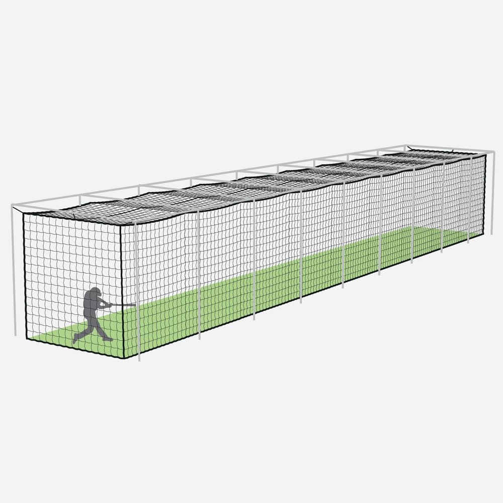 Fortress Baseball Batting Cage Nets | Heavy-Duty HDPP Fully Enclosed Baseball & Softball Cage Netting [14 Sizes & 3 Grade Options] NET ONLY (70 x 12 x 12, #42)