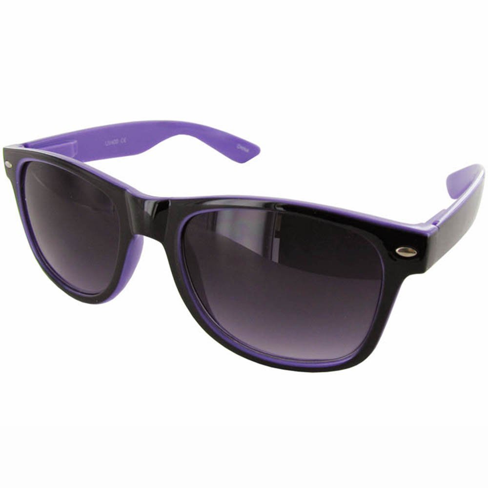 Fashion Eyewear Style Sunglasses, Black-Purple/Grey