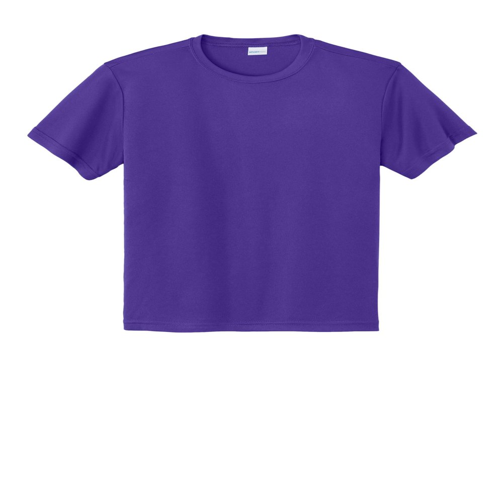 SPORT-TEK Youth PosiCharge Competitor Tee | Athletic Shirt for Active Boys & Girls, Lightweight Summer Clothing for Kids Purple