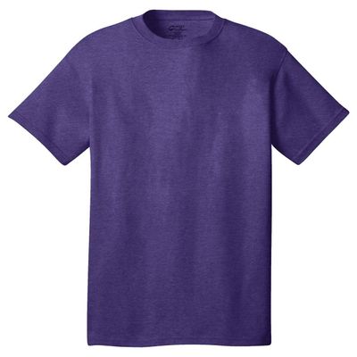 Port and Company PC54 Adult's 54-oz 100% Cotton T-Shirt Heather Purple X-Large