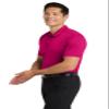 Port Authority Silk Touch Performance Polo Shirt, Pink Raspberry, XL view 4