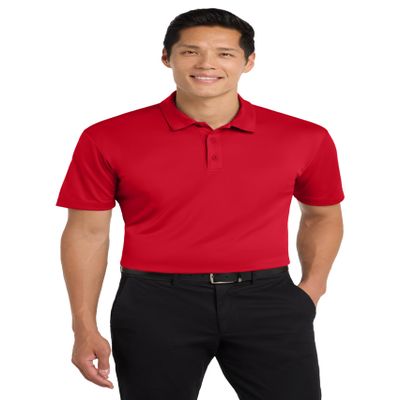 Port Authority Silk Touch Performance Polo Shirt, Red, XL