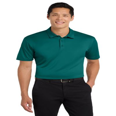 Port Authority Silk Touch Performance Polo Shirt, Teal Green, S