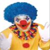 Forum Novelties Adult Afro/Clown Wig, Blue, One Size view 1