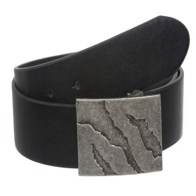 1 1/2" Clamp On Rectangular Buckle with Free Belt Strap Size: S-31 Color: Black