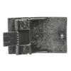 1 1/2" Clamp On Rectangular Buckle with Free Belt Strap Size: M-34 Color: Black view 3