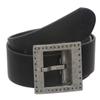 1 1/2" Clamp On Rectangular Single Prong Buckle with Free Belt Strap Size: S-31" Color: Black view 1
