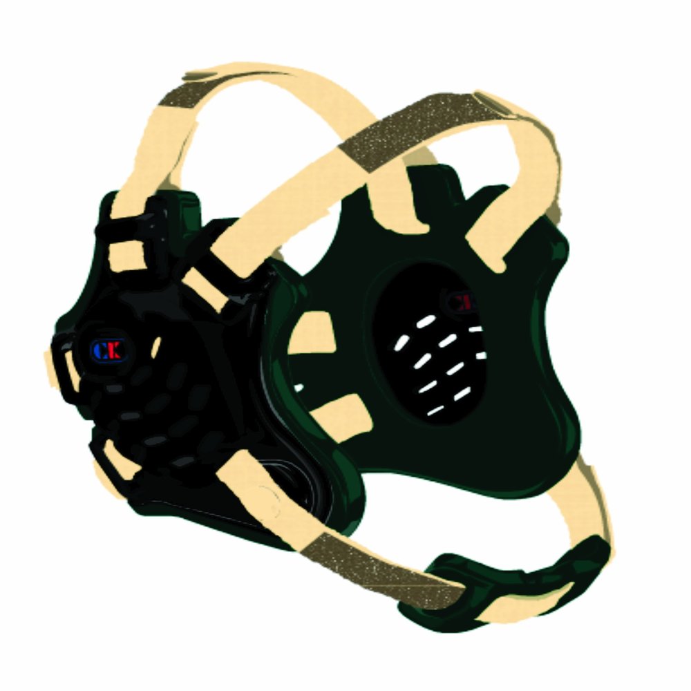 Cliff Keen F5 Tornado Headgear - Black/Dark Green/Vegas Gold