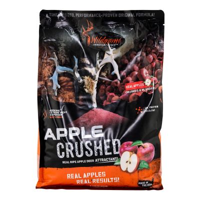 WILDGAME INNOVATIONS Apple Crushed 5lb Deer Attractant | Powerful Long-Lasting Nutrient-Filled Sweet Ripe Apple Deer Feed for Hunting & Game Tracking