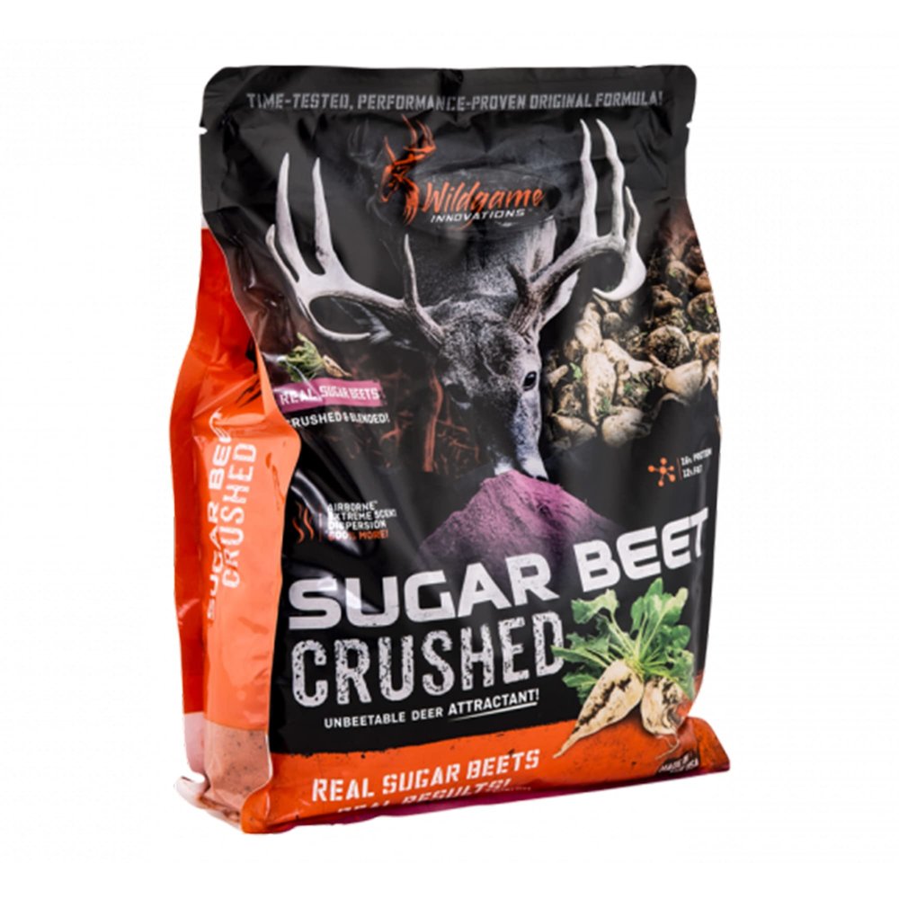 Wildgame Innovations Sugar Beet Crushed Premium Deer Attractant Feed for Hunting Lure Bait, Nutrient-Rich with Airborne Technology, 15 Pound Bag