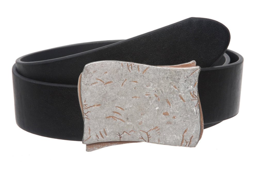 1 1/2" Clamp On Rectangular Buckle with Free Belt Strap Size: S-31 Color: Black
