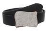 1 1/2" Clamp On Rectangular Buckle with Free Belt Strap Size: S-31 Color: Black view 1