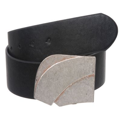 1 1/2" Clamp On Rectangular Buckle with Free Belt Strap Size: S-31 Color: Black