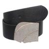 1 1/2" Clamp On Rectangular Buckle with Free Belt Strap Size: S-31 Color: Black view 1