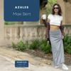 Azules Maxi Skirt for Women, Soft Stretchy Rayon Fold Over High Waist Flowy Trendy Dressy Boho Long Skirts for Women, Perfect for Any Day and Occasions (Petite & Plus Size) - Heather Gray, Medium view 3