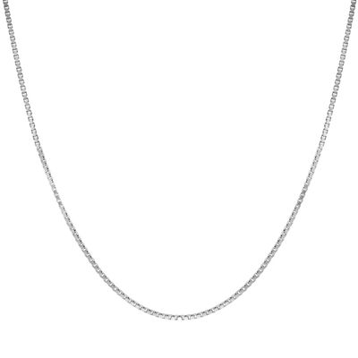 Honolulu Jewelry Company 925 Sterling Silver 1mm Box Chain Necklace for Women Tarnish Resistant - Made in Italy (16 Inches)