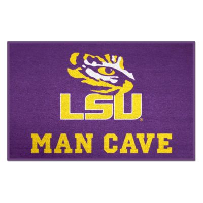 FANMATS 14564 NCAA - LSU Tigers Man Cave Starter Mat Accent Rug - 19in. x 30in. | Sports Fan Home Decor Rug and Tailgating Mat