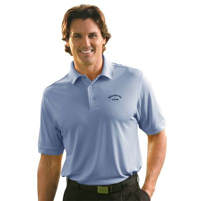 Monterey Club Men's Signature Pique Solid Polo Shirt #1050 (Periwinkle, 3X-Large)