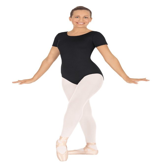 EUROTARD Adult Short Sleeve Leotard #44475- White/XSmall