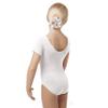 EUROTARD Child Short Sleeve Leotard #44475c- White/Large view 1