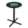 Holland Bar Stool Co. L211-36" Black Wrinkle Ohio University Pub Table with 36" Dia. top view 1
