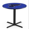 Holland Bar Stool Co. L211-36" Black Wrinkle St Louis Blues Pub Table with 36" Dia. top view 1