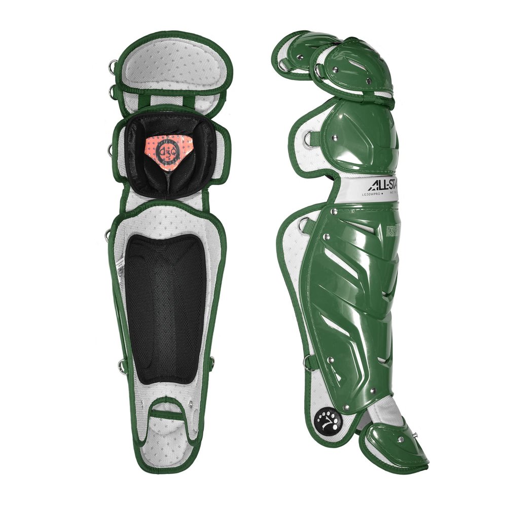 All-Star LG30SPRODG/G Adult System 7 Leg Guard, Grey Trimmed, Short 15.5" Length DG/G