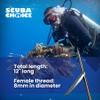 Scuba Choice 12" Stainless Steel Pole Spear Tip 8mm Female Single Barb Head  Durable Replacement Spearfishing Tip for Cold Water & Ice Fishing (Thread Diameter: 14.2mm, line: 1.25mm) view 4