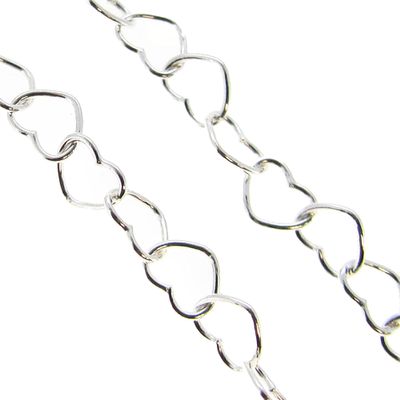 Dreambell 12 inches .925 Sterling Silver 5mm Heart Link Chain Bead/Findings