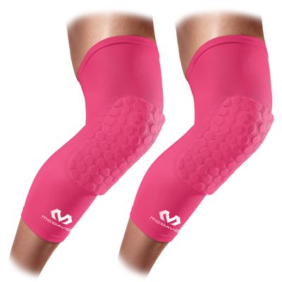 McDavid Hex Knee Compression Sleeves, Pull-On Padded Protection, Moisture Wicking (1 Pair)