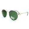 Black Silver Petite Round Sunglasses Thin Metal Frame Vintage Fashion view 3