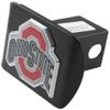 Ohio State University Buckeyes"Black with Color"O" Emblem" Metal Trailer Hitch Cover Fits 2 Inch Auto Car Truck Receiver with NCAA College Sports Logo view 1