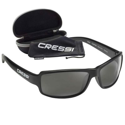 CRESSI Ninja Floating Sunglasses, Black, Smoked Lens
